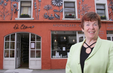 Dilis Clare in Front of her shop in Sea Road